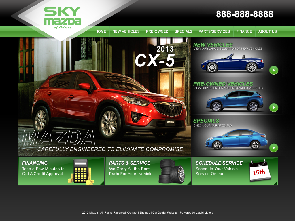 Studio-RM Portfolio - Sky Mazda Custom Website