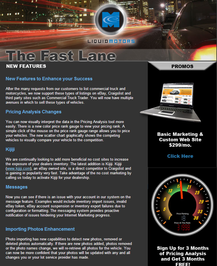 Studio-RM eNewsletter Design