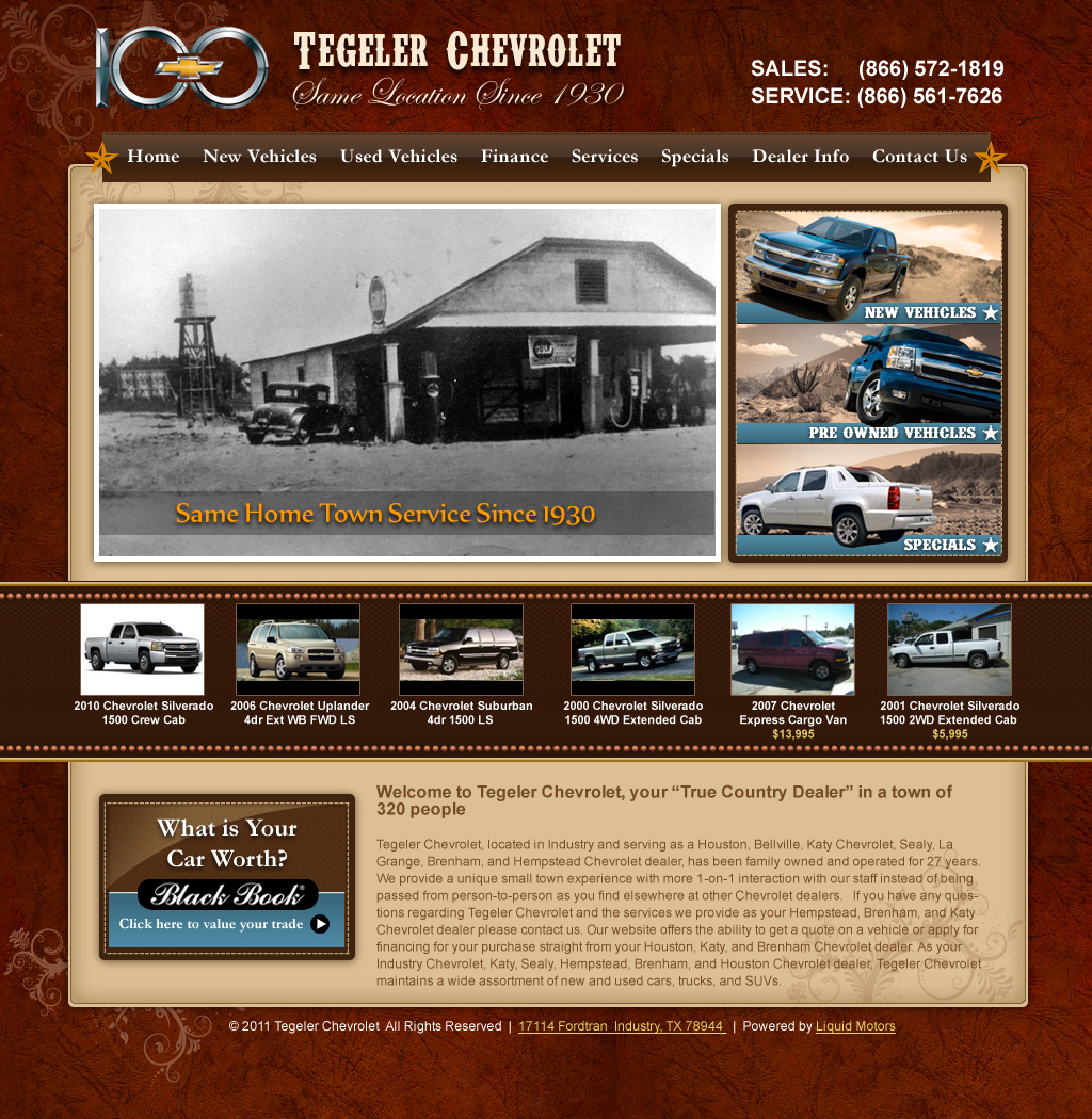 Studio-RM Portfolio - Tegler Chevy Custom Website